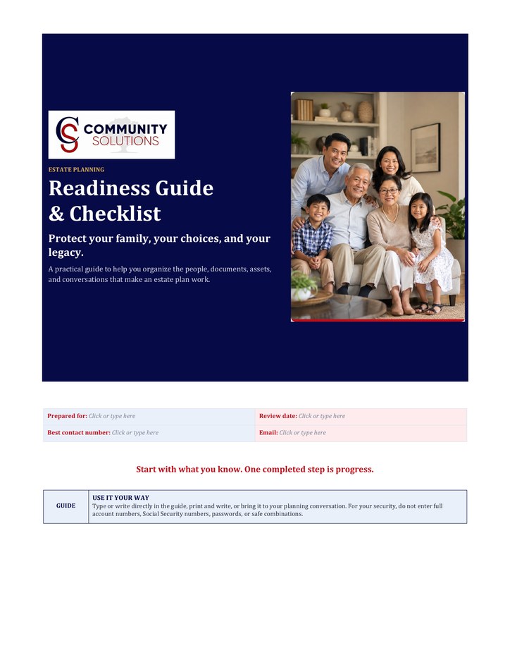 Estate Planning Readiness Guide cover